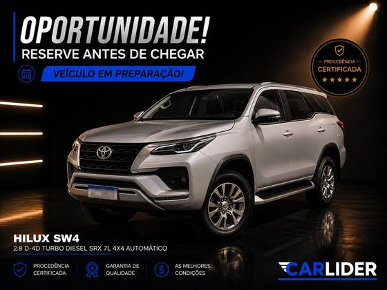 TOYOTA HILUX SW4 2.8 D-4D TURBO DIESEL SRX 7L 4X4 AUTOMÁTICO TOYOTA HILUX SW4 2.8 D-4D TURBO DIESEL SRX 7L 4X4 AUTOMÁTICO